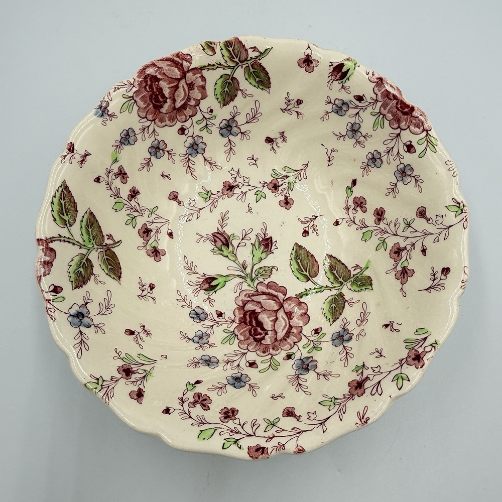 Johnson Bros Rose Chintz Vegetable Serving Bowl 8.25" Ironstone England AS IS